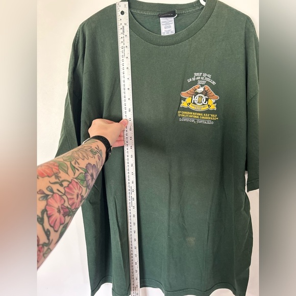 2007 H.O.G. Rally Harley Davidson Green Tshirt - Picture 3 of 7